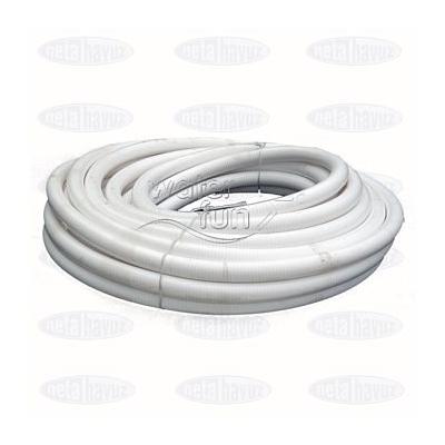 HavuzAVM-JAKUZİ HORTUMU 1 1/2' 50mm E TİPİ BEYAZ SPİRAL 25 METRE