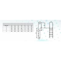 ATLASPOOL Muro Seri Paslanmaz Çelik Merdiven 304 (4 Basamaklı)