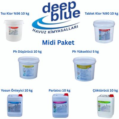 Deep Blue Avantajlı Midi Paket Havuz Kimyasal Seti