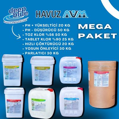 HavuzAVM-Avantajlı Mega Paket Deep Blue Havuz Kimyasal Seti (150-200 m³ Havuzlar İçin)