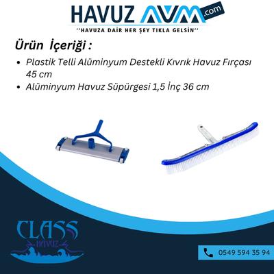 Seramik Havuzlar İçin Avantajlı 2'li Süpürge Seti