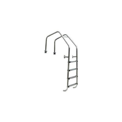 ATLASPOOL Açık Tip Flanş Bağlantılı Paslanmaz Çelik Plastik Basamaklı Merdiven 304 (5 Basamaklı)