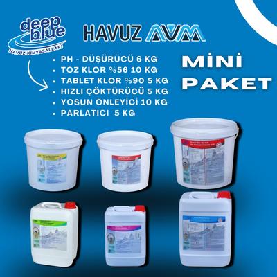 HavuzAVM-Avantajlı Mini Paket Deep Blue Havuz Kimyasal Seti